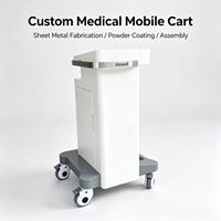 Chariot médical mobile sur mesure, fabrication de tôlerie complète, conception professionnelle, assemblage et mesure rigoureuse