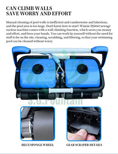 <span class=keywords><strong>Robot</strong></span> nettoyeur de <span class=keywords><strong>piscine</strong></span> télécommandé WINNY avec lumière LED intégrée, alarme de panne, aspiration et lavage des sols - Product Image 6