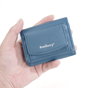 Petit sac à main en <span class=keywords><strong>cuir</strong></span> de luxe pour dames, <span class=keywords><strong>porte</strong></span>-cartes à trois volets avec sangle courte, portefeuille en PU pour femmes, vente en gros - Product Image 6