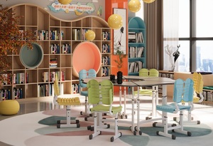 Trường hoạt động phòng đào tạo đồ nội thất trường học Bàn và ghế đặt nhiều người chỗ ngồi nối kết hợp bảng tương tác - Product Image 6