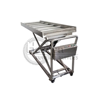 Système hydraulique électrique en acier inoxydable 201 de style américain Poussoir de corps mortuaire 250KGS Capacité de charge Chariot mortuaire