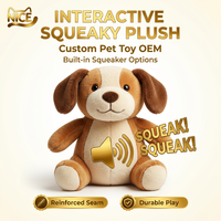 Jouets en peluche interactifs personnalisés pour animaux de compagnie avec couineurs intégrés - Jouets pour chiens durables à double couture OEM