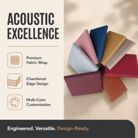 Panneaux acoustiques décoratifs modernes en tissu pour l'extérieur, réduction du bruit, élimination de l'écho, rafraîchissement, résistance au feu