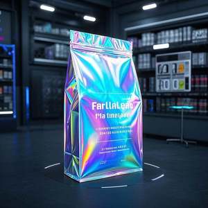 Custom Holographic Doypack Resealable <b>Zip</b> <b>Lock</b> Pouch Premium Plastic Surface Packaging for Snacks Pet Food Laser Film Printed - Product Image 2