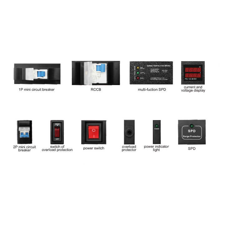 Tuxin PDU Power Supply Dual Power PDU with Mulit-fuction Protector ...