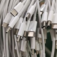 PVC Blanc USB C Type C Micro B 8Pin Câble de téléphone Données Cordon de charge rapide Câbles