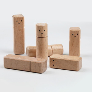 Muñeca de madera de haya de 70 mm con ojos impresos para niños, psicología, uso doméstico, regalo unisex - Product Image 2