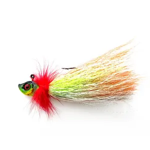 Kurşun Bucktail Jig geyik kuyruğu saç 4g 10g kurşun kanca Jig Metal Jig kurşun kafa