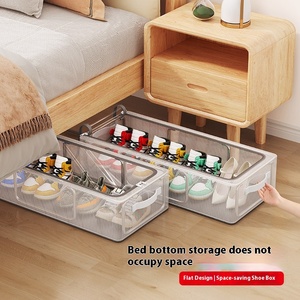 Kotak penyimpanan sepatu rumah tangga Modern transparan <span class=keywords><strong>PVC</strong></span>, rak sepatu plastik dengan bingkai baja tebal dan dapat dilipat - Product Image 5