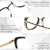 Monturas de gafas graduadas de lujo Vintage dorado para mujer, gafas de acetato, lentes de miopía sólidas para gafas de lectura de ordenador
