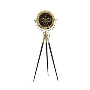 Floor <b>Clock</b> Standing <b>Clock</b> 146cm Height Antique Style Round Design Black Tripod Base - Product Image 5
