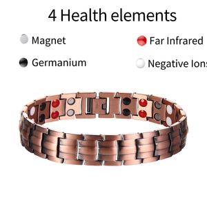 2024 sıcak satış modelleri el yapımı ayarlanabilir manyetik bilezik sağlık bakır bilezik erkekler için artrit manyetik Set çift - Product Image 2