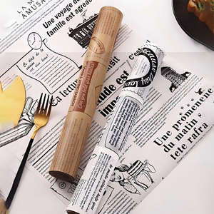 食品紙ワックスラップ紙シート両面シリコーンノンスティックオイルプルーフクラフト用オーブン空気フライヤーキッチンバーベキュー - Product Image 3