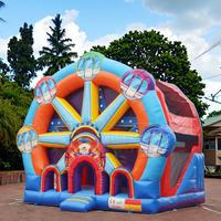 Château gonflable commercial en forme de grande roue pour enfants et adultes, idéal pour la location de fêtes