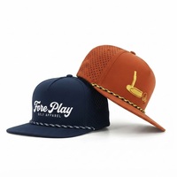 Gorra Snapback Personalizada al por Mayor con Logotipo Bordado de 5 Paneles, Gorras Snapback de Visera Plana Estilo Hip Hop, Gorra Perforada con Corte Láser