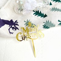 Outils de décoration de gâteaux Acrylique gâteau topper Joyeux Noël décorateurs de gâteaux