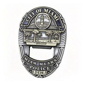 เหรียญเปิดขวดโลหะผสมสังกะสีเคลือบอ่อนลายประภาคารและต้นปาล์ม รูปทรงตามสั่ง ของที่ระลึกครบรอบ - Product Image 1