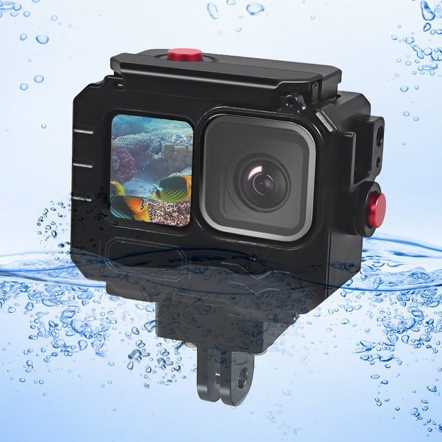 Aluminum Alloy 80m Waterproof Housing Case Diving Case for Gopro13 12 11 10 Action Camera Underwater Vlog Shell Protective Frame