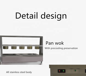 Macchina per gelato allo yogurt fritto congelata dell'attrezzatura del gelato fritto stile tailandese - Product Image 4