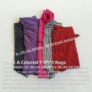 Trapos Mixtos de Buena Absorbencia, Grado A, 10 kg, 25 kg, 5 kg, Trapos de Camiseta Cortados 100% Algodón para Limpieza - Product Image 2