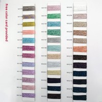 Fil creux en polyester Tuyi, mélange or et argent, 3.7-4.5 fils, pour tricot à la main, sacs et poupées Ours Violent, DIY fait main