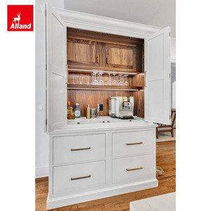 Gabinete de Cocina con Acabado de Pintura Mate Blanco y Diseño Personalizado Alland, con Madera de Nogal Negro y Cajón Extraíble con Sistema de Cola de Milano - Product Image 5