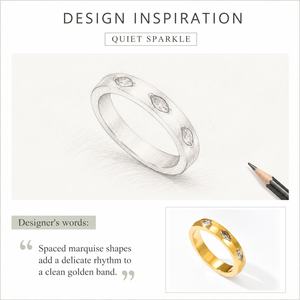 Zircon Band <b>Ring</b> <b>Stainless</b> <b>steel</b> 14K gold vacuum plating - Product Image 4