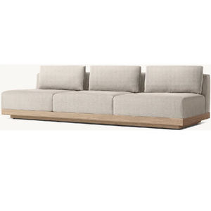 Luxury Teak Wood <b>Outdoor</b> Patio Furniture <b>Sofa</b> Set Wholesale Waterproof Fabric Garden <b>Sofas</b> - Product Image 4