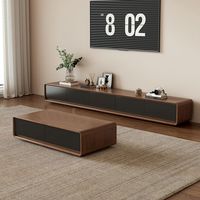 Console TV et Table Basse Tout-en-un 2025, Unité Murale Mince pour Maisons Modernes et Compactes, Style Minimaliste et Rangement Intelligent