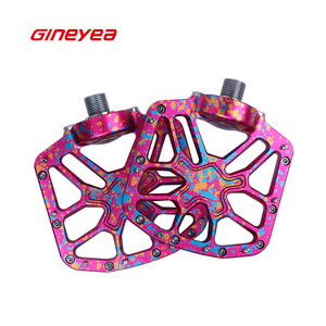 Pédales plates VTT GINEYEA WZ30 en alliage d'aluminium, pédales de vélo à roulement unique, broches remplaçables, pièces de vélo antidérapantes - Product Image 6