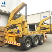 Camion de conteneur de poussoir latéral de remorque de conteneur de chargement d'individu, semi remorque de chargement latéral