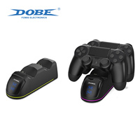 Accessoires DOBE PS4 /Slim/Pro Station de charge double avec éclairage ambiant RVB pour manette sans fil P-4
