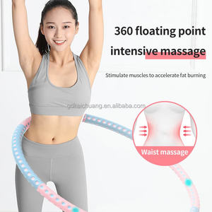 Entrega rápida imán masaje entrenamiento en casa ejercicio Abdominal ponderado desmontable Hula Fit Hoop culturismo gimnasio fabrica - Product Image 5