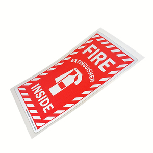 Etiqueta de Advertencia para Extintor de Incendios de 8 Líneas, <span class=keywords><strong>Oscam</strong></span> <span class=keywords><strong>Icam</strong></span> Sk-y Alemania para Polonia, Austria, Países de la UE, Adhesivo Impermeable con Protección Solar - Product Image 3