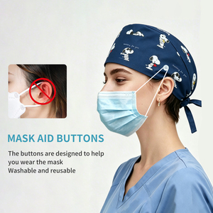 Gorro Quirúrgico de Poliéster Tejido de Alta Calidad con Logotipo Personalizado, para Doctores, Enfermeras, Dentistas, Uso Hospitalario Unisex - Product Image 2