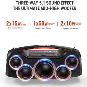 Ban Đầu Hopestar A60 Ngoài Trời Đảng Loa Chuyên Nghiệp 100W Bass Powered Xách Tay Loa Siêu Trầm Kết Nối Không Dây Hifi Loa - Product Image 4