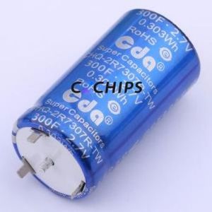 Supercondensateur CHQ-2R7307R-TW/L4, composant traversant (THT), condensateur 300F -10%~+30% 2.7V 1mA@72hrs - Product Image 1
