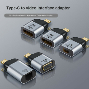 USB Loại C để <span class=keywords><strong>HDMI</strong></span> VGA Nữ adapter 8K Loại-C để Mini dp USB-C để DP 1.4 RJ45 Gigabit Ethernet cho iphne 17 16 MacBook Samsung - Product Image 2