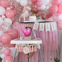 Kit de guirlande d'arche de ballons en latex rose et blanc avec confettis, 100 pièces/ensemble, pour décorations de fête d'anniversaire, de mariage, de baby shower ou de fête nuptiale