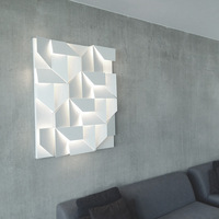 JACKSUN-Applique Murale à LED, Moderne, Carré, Blanc, Décorative, Corps en Fer, pour Restaurant et Escalier, Dessin Carré