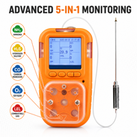 Détecteur de gaz unique portable HIREP, moniteur de fuite pour espaces confinés, sécurité industrielle, IP66, ATEX, anti-explosion, LEL