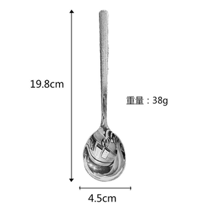 DFC0306 ช้อนซุปสแตนเลสแบบมีด้ามจับลายค้อน ขนาด 20 ซม. 19.8 มม. x 4.5 ซม. รับผลิตตามสั่งขายส่ง - Product Image 2