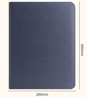 Quantité minimale de commande bas 8.5x11 pouces en cuir Pu A4 A5 taille logo personnalisé à glissière portefeuille Document fichier dossier organisateur sac 3 4 reliure à anneaux