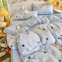 Parure de draps de luxe neuve, imprimée, douce et confortable, quatre pièces, avec housse de couette imprimée