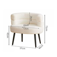 Chaise de Maquillage Moderne Confortable, Fauteuil Tonneau Rembourré en Velours avec Siège Capitou pour Lecture, Salon, Chambre à Coucher