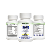 Capsules de formule capillaire OEM avec multivitamines, ingrédients naturels de qualité supérieure pour la croissance des cheveux, favorisent la santé des cheveux et de la peau