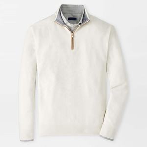 Logo personalizzato inverno Plain Fleece 1/4 Zip Collar Quarter Zip Pullover maglione da Golf <span class=keywords><strong>bianco</strong></span> <span class=keywords><strong>felpa</strong></span> da uomo - Product Image 1