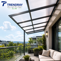 Panneau en polycarbonate alvéolaire à motif étoilé anti-UV avec système de fixation rapide pour projets de pavillons commerciaux extérieurs