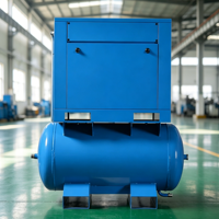 Petit compresseur d'air à vis PM VSD 2-EN-1 avec réservoir de 150-350L, refroidissement par air, lubrifié, conception stationnaire