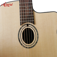 Custom Professional Grade China Made Aiersi Brand Handmade Jazz Gypsy Guitar Vintage Archtop Cutaway Acoustic String Instrument